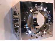 SS304 CNCの精密によって機械で造られる部品CF50 6の方法十字の真空の正方形